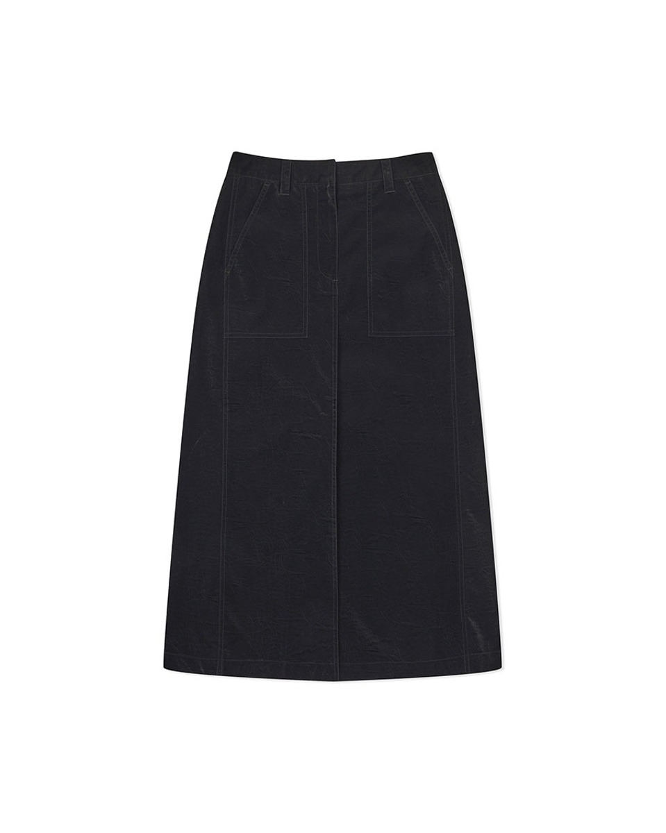 A-Line Long Skirt_Black