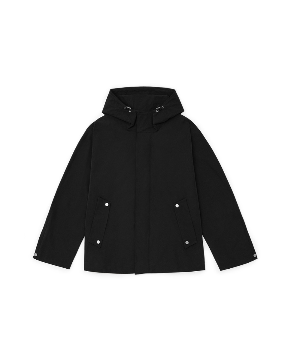[Premium Fabric] Black Essential Hooded Jumper_Black