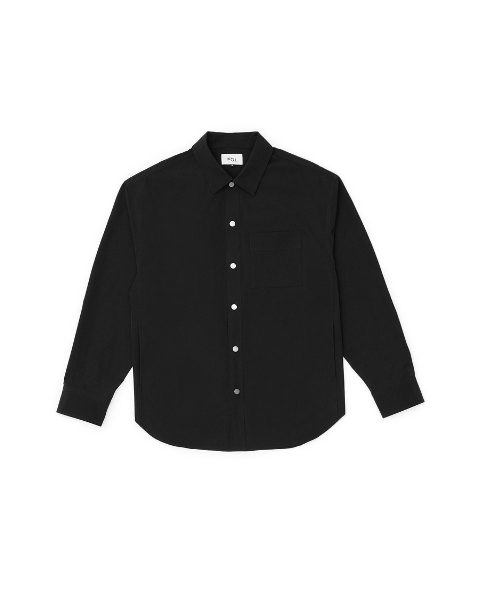 [Premium Fabric] Black Essential Shirts_Black